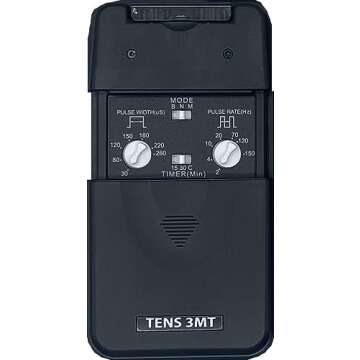 Therapist’s Choice® TENS Unit Muscle Stimulator with Accessories – TENS Unit Muscle Stimulator for Back Pain Relief, TENS Machine, Neck Pain, Sciatica Pain Relief, Nerve Pain Relief