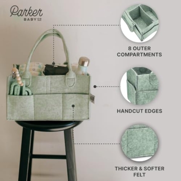 Parker Baby Diaper Caddy - Stylish Nursery Organizer