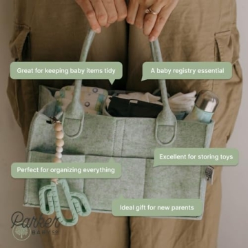 Parker Baby Diaper Caddy - Stylish Nursery Organizer