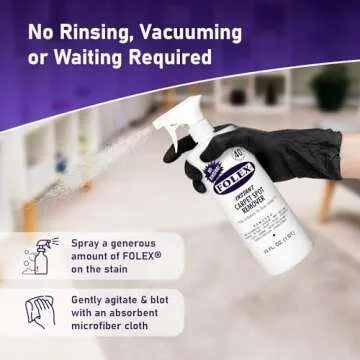 Plexon Microfiber Cloth with Folex Carpet Spot Remover