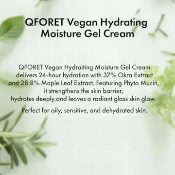 Korean Skin Care Vegan Hydrating Gel Cream with Hyaluronic Acid & Ceramide for Glass Skin – Korean...