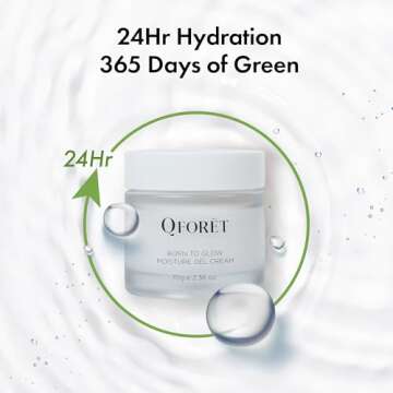 Korean Skin Care Vegan Hydrating Gel Cream with Hyaluronic Acid & Ceramide for Glass Skin – Korean Moisturizer with Plant-Based Mucin for Oily, Dry, Sensitive Skin, 65% Plant Extracts, 2.36oz (70g)