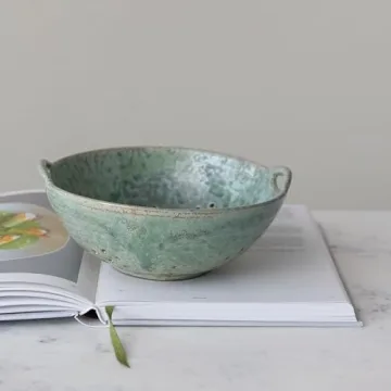 Creative Co-Op Stoneware Berry Bowl for Stylish Serving