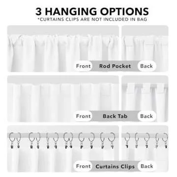 Deconovo Blackout Curtains, Thermal Insulated Room Darkening Drapes, Back Tab & Rod Pocket for Bedro...