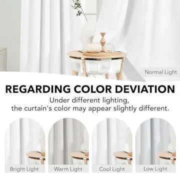 Deconovo Blackout Curtains in Pure White Set of 2