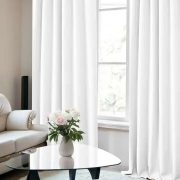 Deconovo Blackout Curtains in Pure White Set of 2