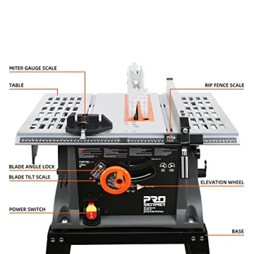 Prostormer 10-Inch Table Saw for Woodworking Enthusiasts