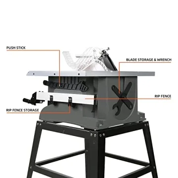 Prostormer 10-Inch Table Saw for Woodworking Enthusiasts
