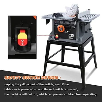 Prostormer 10-Inch Table Saw for Woodworking Enthusiasts