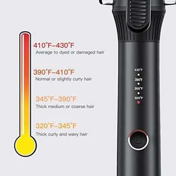 BESTOPE Curling Iron 1.25 inch, 1 1/4 in Hair Curling Wand Tourmaline Ceramic Coating Curler with Cool Tip Glove