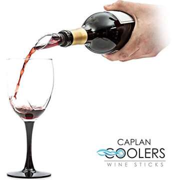 Caplan Wine Chiller Stick: Aerator & Stopper Included