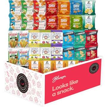 Snacks Variety Pack for Adults - Snack Box Care Package Gift Box - Bulk Healthy Snack Bag Assortment...