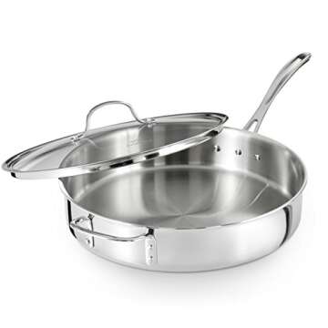Calphalon Tri-Ply Stainless Steel 5-Quart Saute Pan with Cover