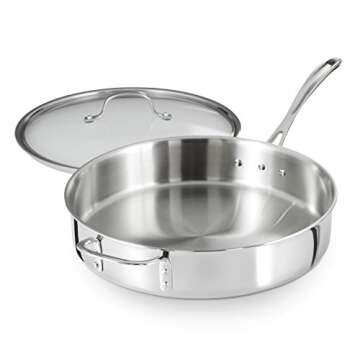 Calphalon Tri-Ply Stainless Steel 5-Quart Saute Pan with Cover
