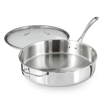 Calphalon Tri-Ply Stainless Steel 5-Quart Saute Pan with Cover