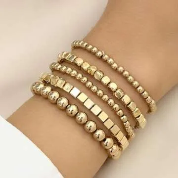 Elegant Gold Bracelet Stack - Stylish Jewelry for Women
