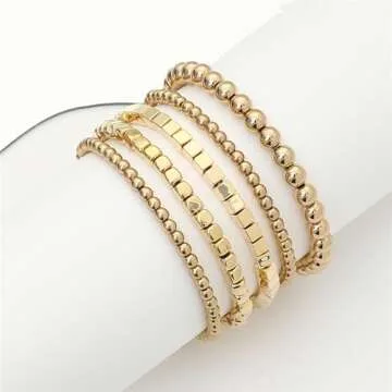 Elegant Gold Bracelet Stack - Stylish Jewelry for Women