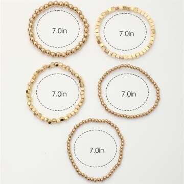 Elegant Gold Bracelet Stack - Stylish Jewelry for Women