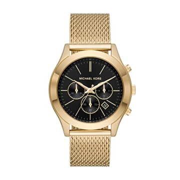 Michael Kors Men's Slim Runway Quartz Watch - Elegant Gold Timepiece