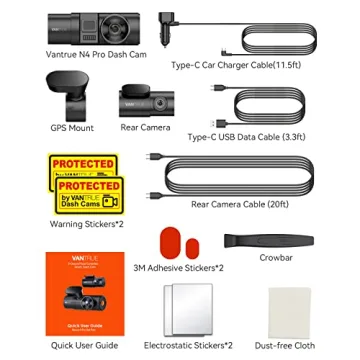 Vantrue N4 Pro - 3 Channel 4K WiFi Dash Cam