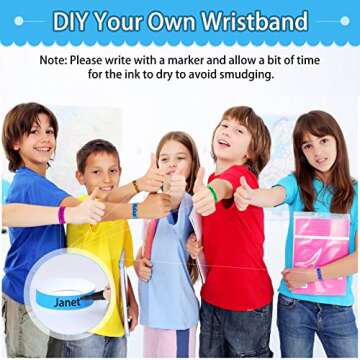 800 PCS Neon Adhesive Wristbands for Events Party - Waterproof & Colorful