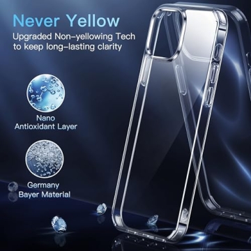 CASEKOO iPhone 13 Pro Case Crystal Clear Military Protection