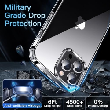 CASEKOO iPhone 13 Pro Case Crystal Clear Military Protection
