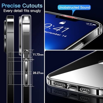CASEKOO iPhone 13 Pro Case Crystal Clear Military Protection