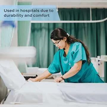 White Classic Twin Flat Sheets 6 Pack, White Cotton Flat Bed Sheet 66x104 Inches, 200 Thread Count Hospital Bed Sheets