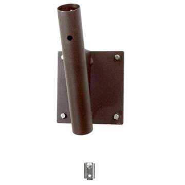 HydroMist Oscillating Wall Mounted Outdoor-Rated Fan, 3- Speed Control on Motor, Alum Fan Blade, Mounting Bracket and Black Cover, Residential/Commercial Use, 24”, Dark Brown