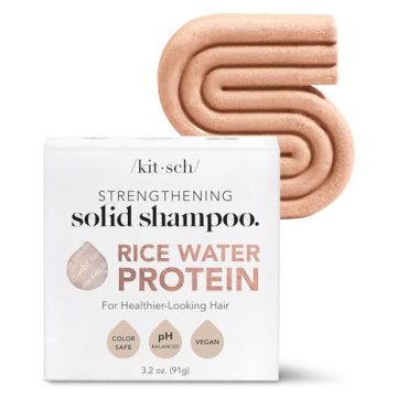 Kitsch Rice Water Shampoo Bar | Vegan & All Natural | Made in US | Rice Shampoo Bar for Strengthenin...