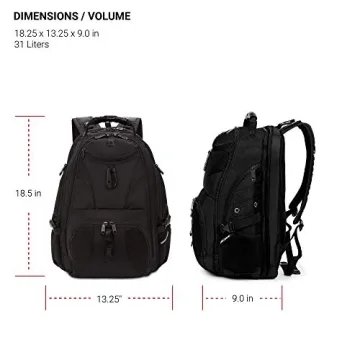 SwissGear 1900 17-Inch Laptop Backpack for Travel