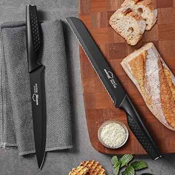 Elegant 15-piece Kitchen Knife Set with Sharpener Block