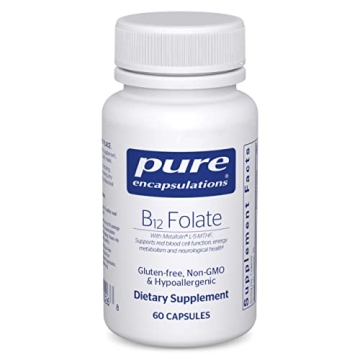 Pure Encapsulations B12 Folate - Energy Supplement for Nerve & Cognitive Support - 60 Capsules