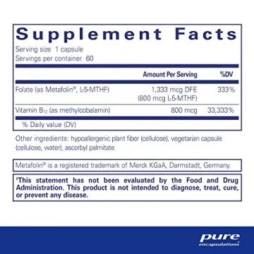 Pure Encapsulations B12 Folate for Energy & Nerves