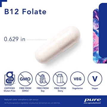 Pure Encapsulations B12 Folate for Energy & Nerves