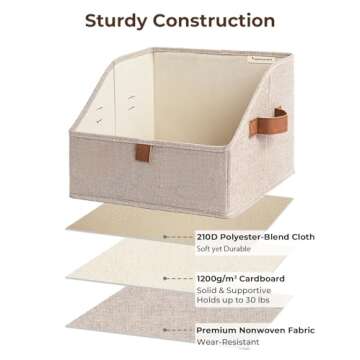 StorageWorks Closet Organizer Bins for Stylish Storage Solutions