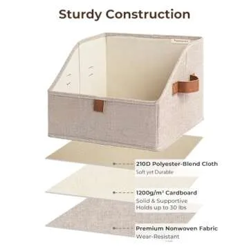 StorageWorks Closet Organizer Bins for Stylish Storage Solutions