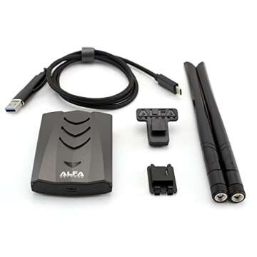 Alfa AC1200 Long-Range USB Wi-Fi Adapter - Dual-Band, High Speed