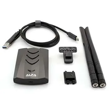 Alfa AC1200 Long-Range USB Wi-Fi Adapter - Dual-Band, High Speed