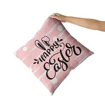 Giwawa Easter Bunny Pillow Covers Set for Seasonal Decor
