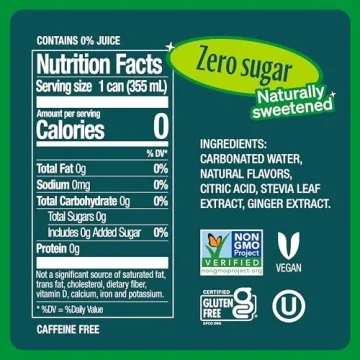 Zevia Zero Calorie Ginger Ale - Refreshing Soda Alternative