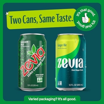 Zevia Zero Calorie Ginger Ale - Refreshing Soda Alternative
