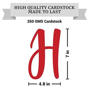 Pre-strung Happy 4th of July Banner - No DIY - Red & Blue with Silver Glitter Fourth of July Banner - Pre-strung Garland on 8 ft Strands - Independence Day Party Decorations & Decor - No DIY