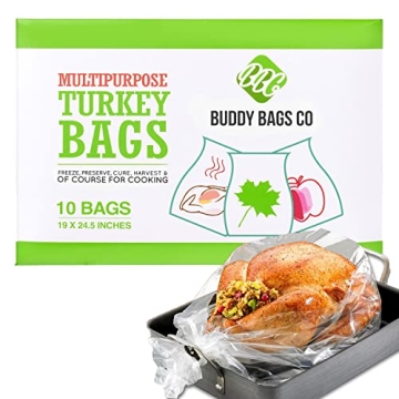 Buddy Bags Turkey Oven Bags - 10 Pack, 19'' x 24.5''