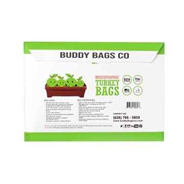 Buddy Bags Turkey Oven Bags - 10 Pack, 19'' x 24.5''