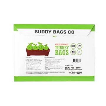 Buddy Bags Turkey Oven Bags - 10 Pack, 19'' x 24.5''