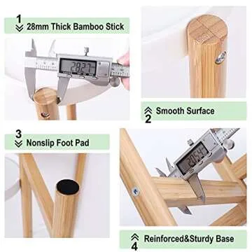 Unho 3-Tier Bamboo Plant Stand - Stylish Indoor Planter Holder