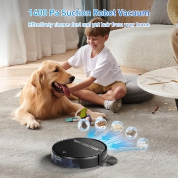 MANVN Robot Vacuum & Mop Combo for Hard Floors & Pet Hair