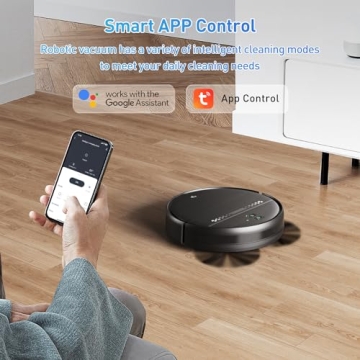 MANVN Robot Vacuum & Mop Combo for Hard Floors & Pet Hair
